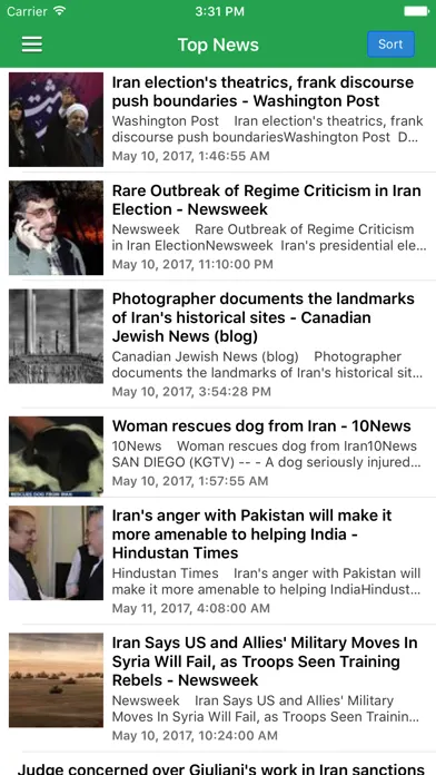 Iran News Today in English Screenshots