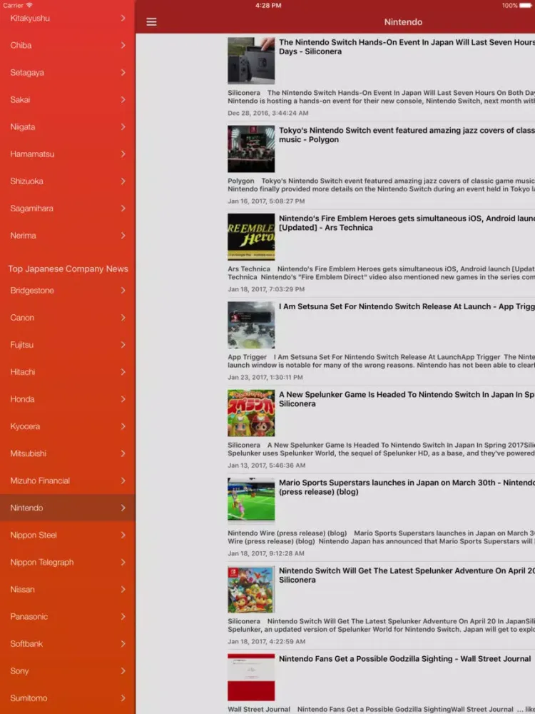 Japanese News in English Pro iPad  Screenshots