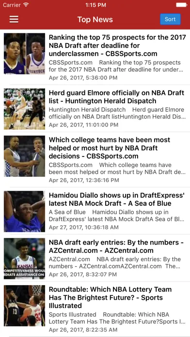 Draft News for NBA Basketball應用截圖