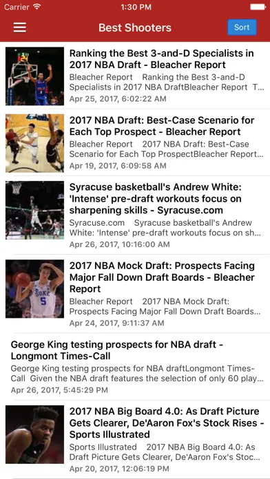 Draft News for NBA Basketball應用截圖