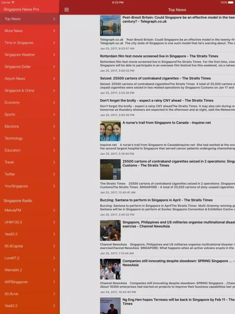 Singapore News & Radio Pro Edition iPad  Ekran Görüntüleri