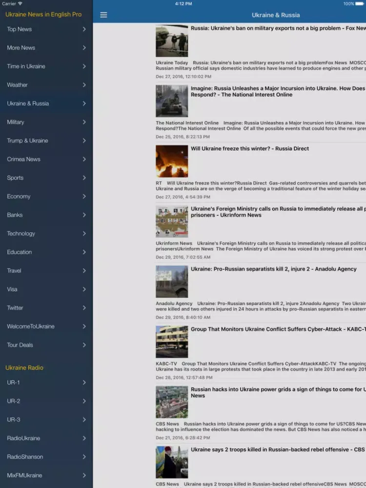 Ukraine News Today in English Pro iPad  스크린샷