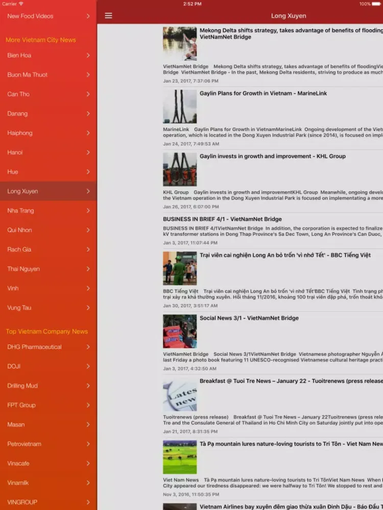 Ảnh chụp màn hình của Vietnam News Today & Vietnamese Radio Pro Edition iPad 