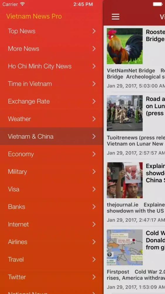Ảnh chụp màn hình của Vietnam News Today & Vietnamese Radio Pro Edition