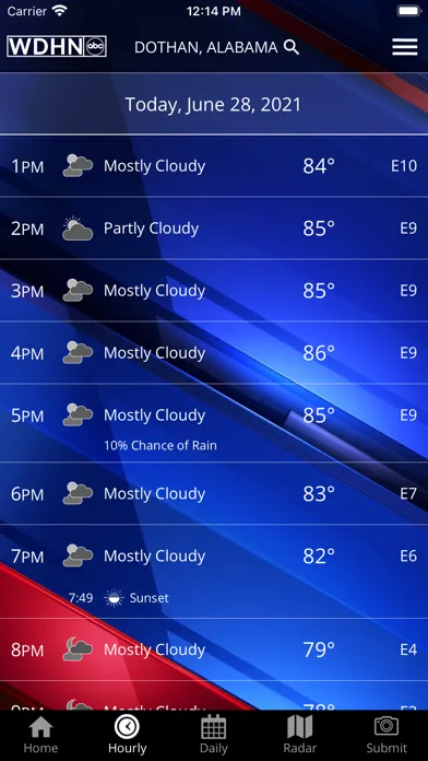 WDHN Wiregrass Weather Screenshots