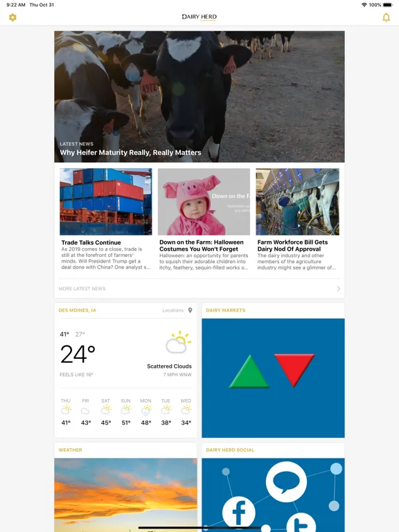 Dairy News and Markets iPad  स्क्रीनशॉट