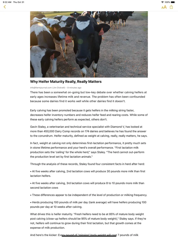 Dairy News and Markets iPad  स्क्रीनशॉट