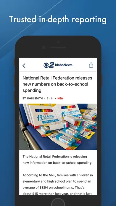 Tangkapan layar CBS 2 Idaho mobile news