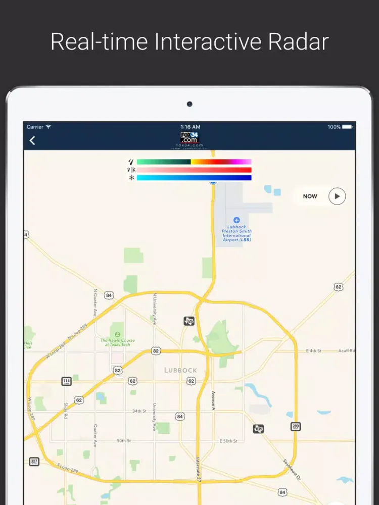 Ảnh chụp màn hình của FOX34 News Lubbock iPad 