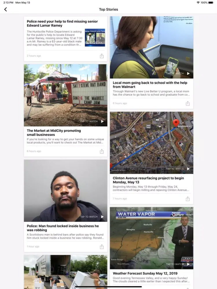 Captures d'écran de WZDX News RocketCityNow iPad 