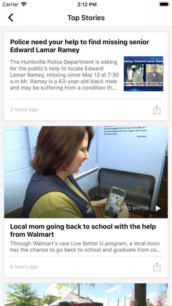 Captures d'écran de WZDX News RocketCityNow