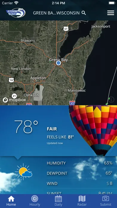 WFRV Storm Team 5 Weather Ekran Görüntüleri