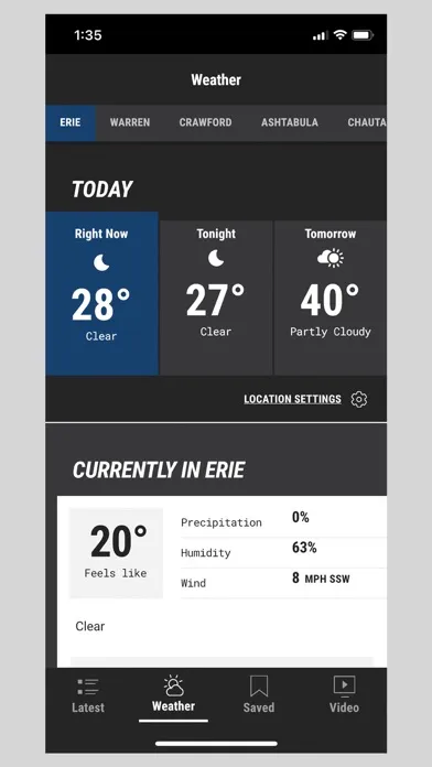 YourErie 2Go - WJET WFXP News Screenshots