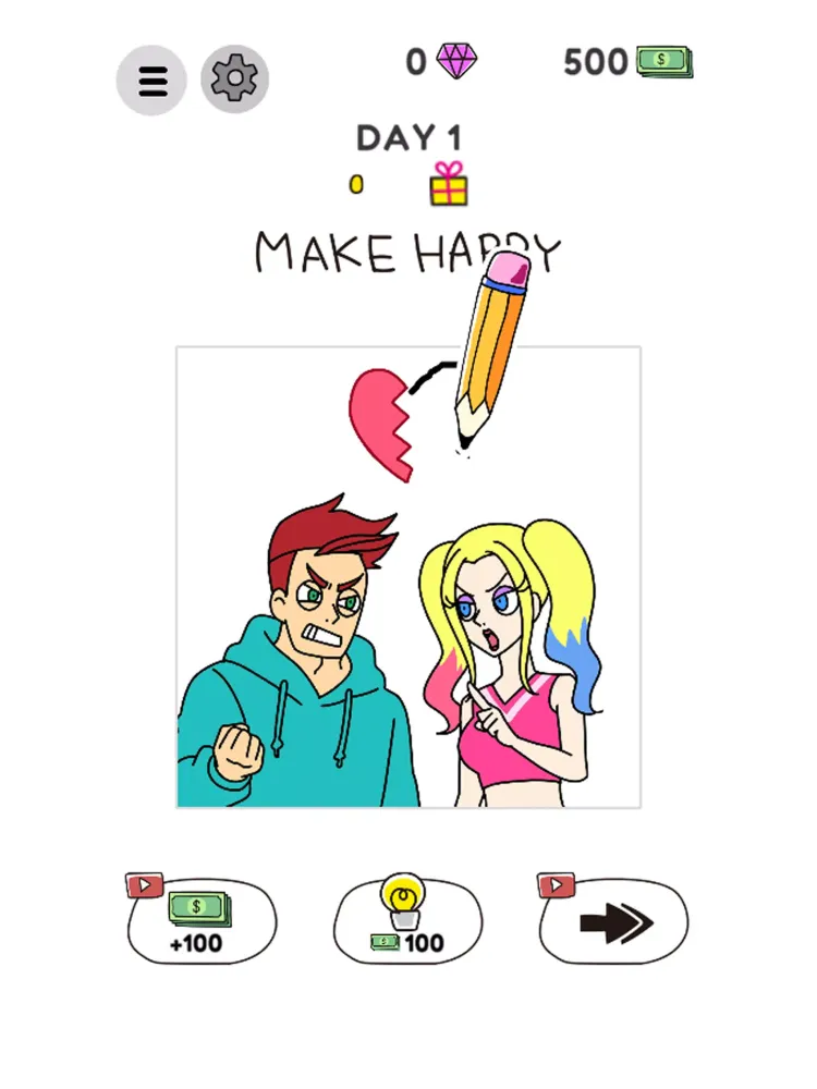 Tangkapan layar Draw Happy World : Puzzle Game