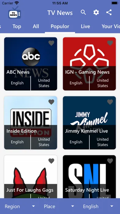 TV News Channels سکرین شاٹس