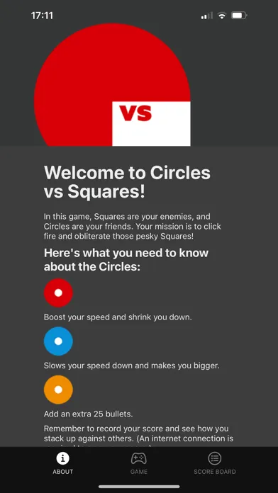 Circles Vs Squares Game স্ক্রিনশট