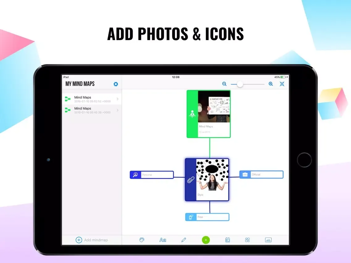 Idea Mapping — Mind Notes iPad  Screenshots