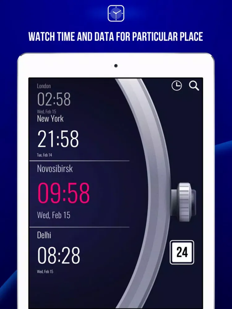 World Clock - Time Zones iPad  スクリーンショット