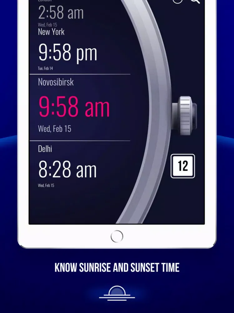World Clock - Time Zones iPad  スクリーンショット