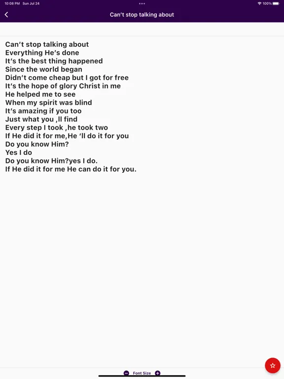 Capturas de pantalla de Christian Song Lyrics iPad 