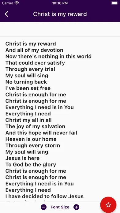 Capturas de pantalla de Christian Song Lyrics