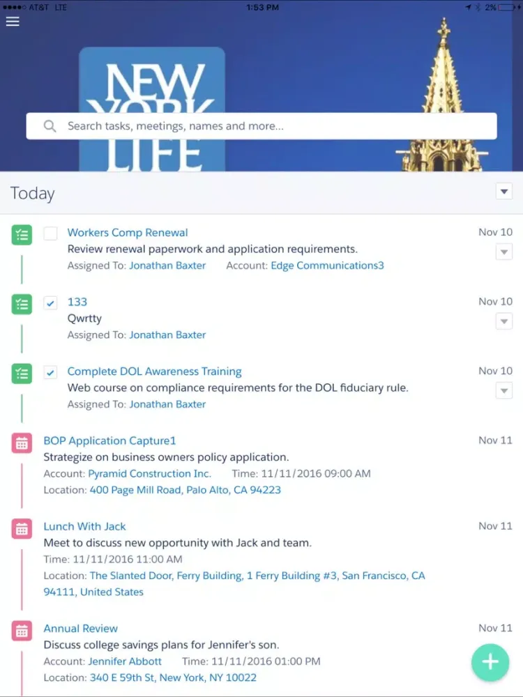 Capturas de tela do Agency Sales Central iPad 