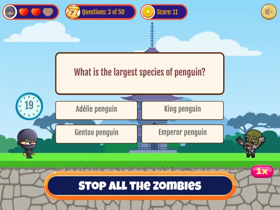 Captures d'écran de Ninja Vs Zombies - Quiz Game iPad 