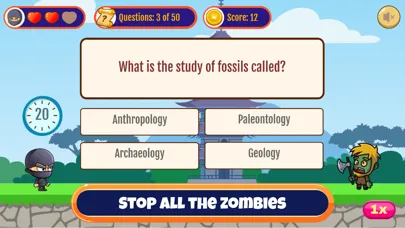 Captures d'écran de Ninja Vs Zombies - Quiz Game