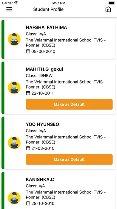 Скриншоты VKP Parent App