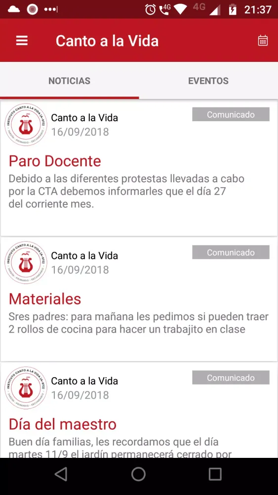 Zrzuty ekranu Canto a la Vida