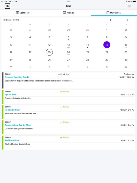Screenshot di TEN4 FSM iPad 