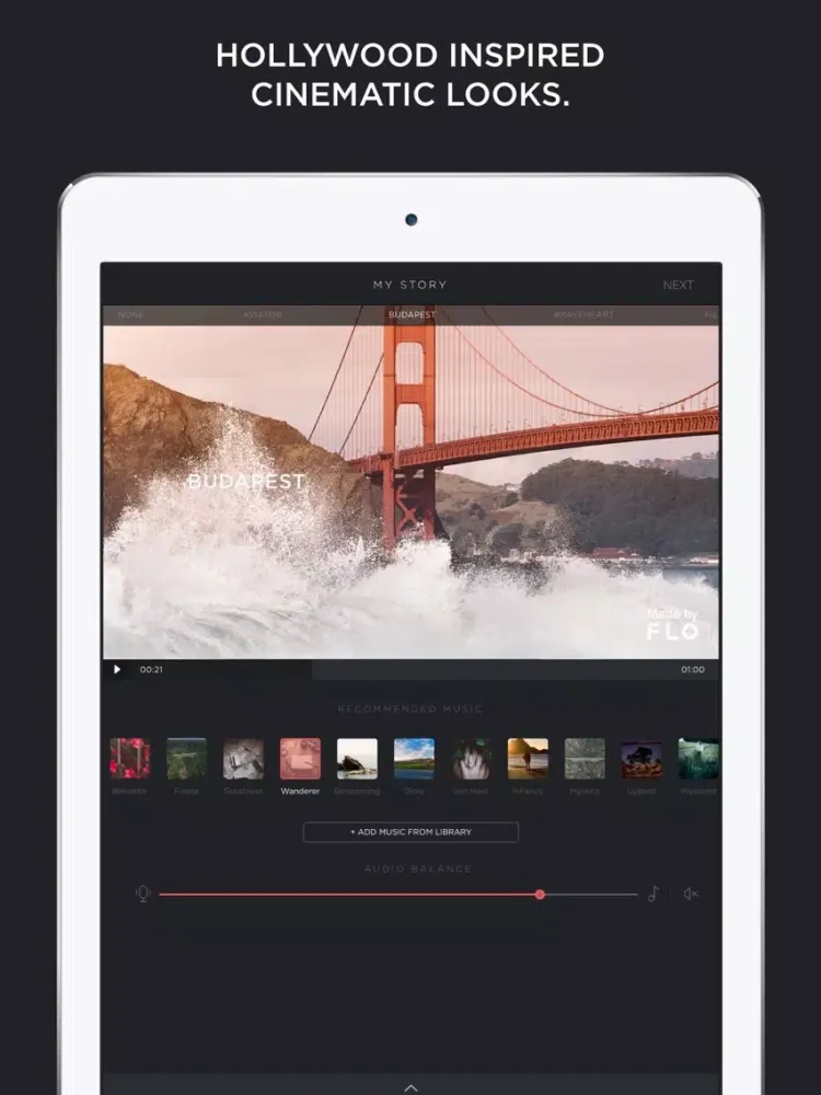 تصاویر Flo - Intelligent Camera & AI Movie Maker iPad 