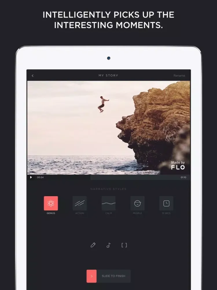 تصاویر Flo - Intelligent Camera & AI Movie Maker iPad 