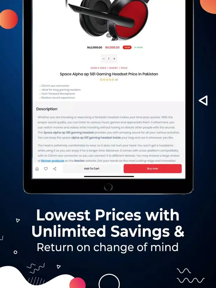 تصاویر NEXGEN SHOP ONLINE STORE iPad 