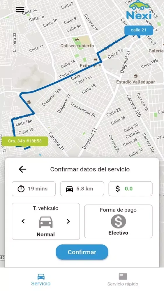 Nexi taxi سکرین شاٹس