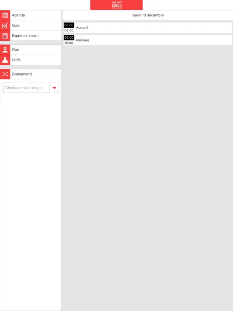 Nexity Live Events iPad  Ekran Görüntüleri