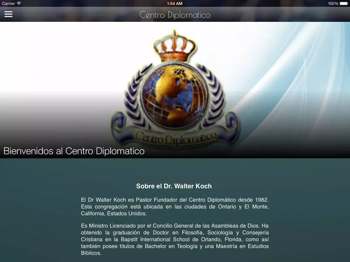 Capturas de tela do Centro Diplomatico iPad 
