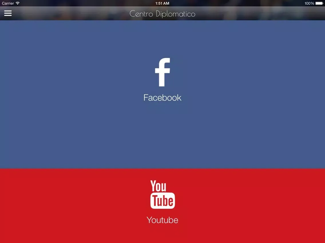Capturas de tela do Centro Diplomatico iPad 
