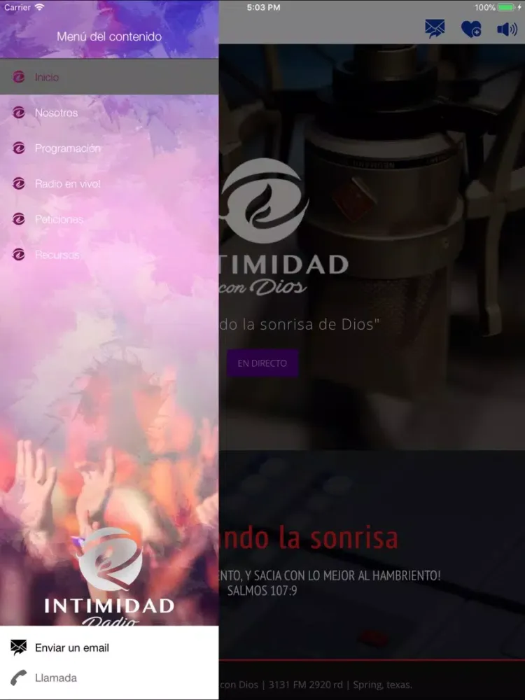 Radio Intimidad iPad  স্ক্রিনশট
