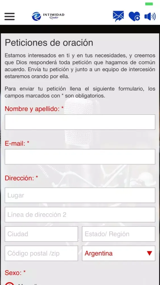 Radio Intimidad স্ক্রিনশট