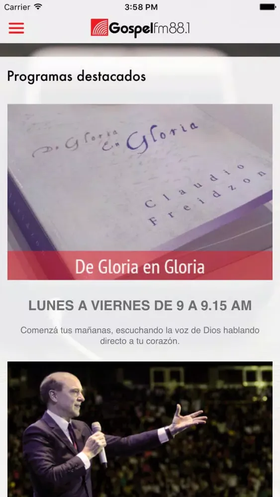 FM Gospel APP Ekran Görüntüleri