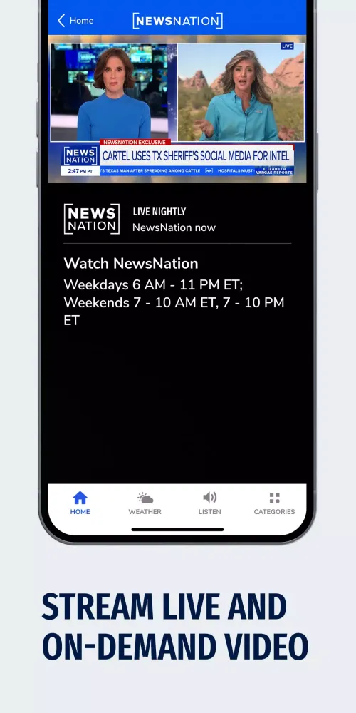 ภาพหน้าจอของ NewsNation