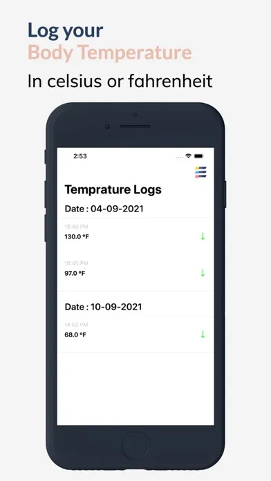 Body temperature log recorder应用截图