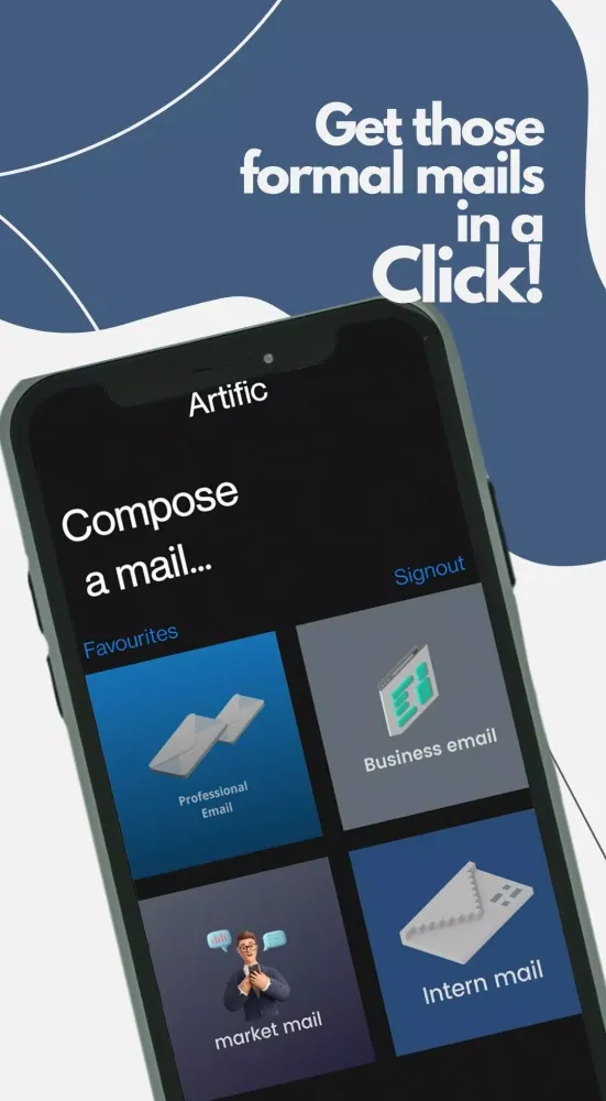 Artific AI: One click mails Screenshots