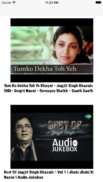 Tangkapan layar Top Ghazals