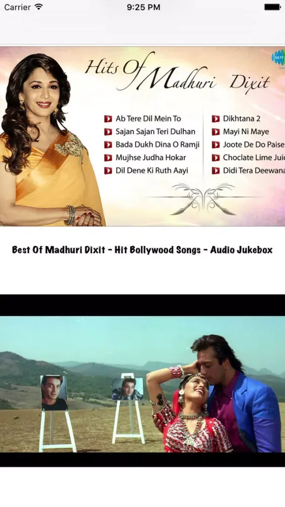 Madhuri Dixit Hit Songs應用截圖