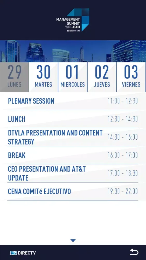 Zrzuty ekranu DIRECTV MS Latam 2014