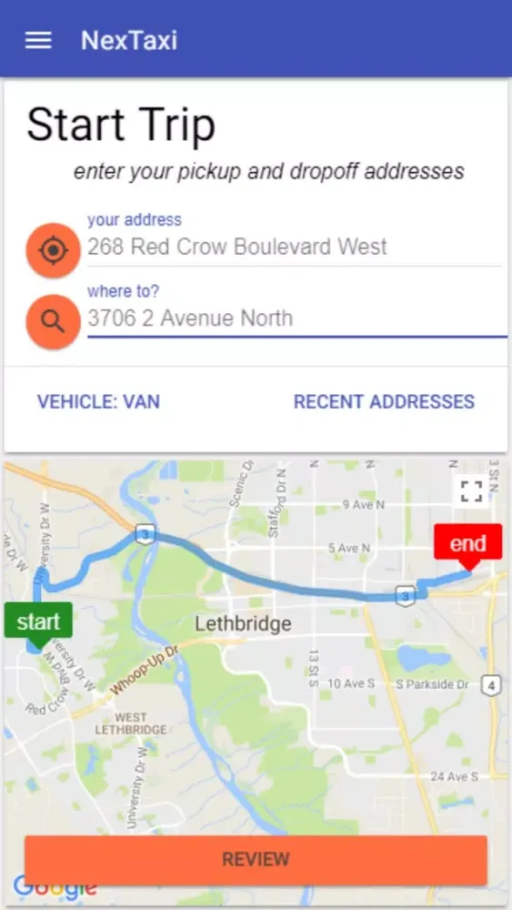 Скриншоты NexTaxi