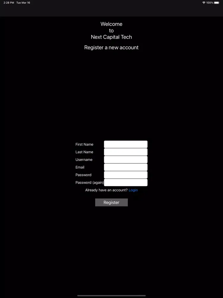 Capturas de tela do Next Capital Tech AI iPad 
