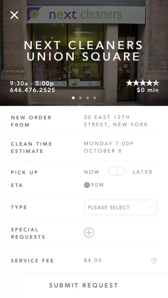 Next Cleaners Dry Cleaning Screenshots